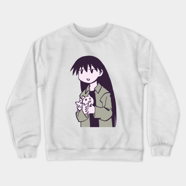 I draw it's going to be a good year cat plushies sakaki / azumanga daioh manga no text Crewneck Sweatshirt by mudwizard